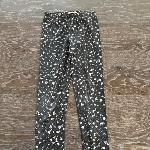 Girls Jessica Simpson gray floral leggings pants elastic waist size 7/8 - Picture 1 of 2